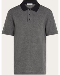 Ferragamo - Wool And Cotton Polo Shirt - Lyst