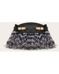 Ferragamo - Hug Soft Crossbody Bag With Feathers (Xs) - Lyst