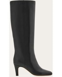 Ferragamo - Knee High Boot With Low Heel .5 - Lyst