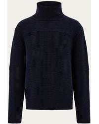 Ferragamo - High Neck Knitted Sweater - Lyst