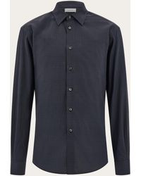 Ferragamo - Uomo Camicia Con Micro Stampa - Lyst