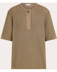 Ferragamo - Knitted Polo Shirt - Lyst