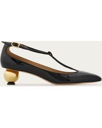 Ferragamo - Spherical Heel T-Strap Pump - Lyst