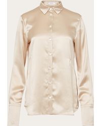Ferragamo - Damen Bluse im Hemd-Stil aus Satin - Lyst