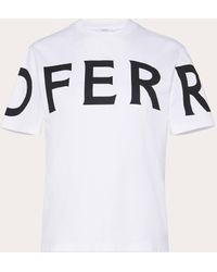 Ferragamo - Damen T-Shirt mit grafischem Logo - Lyst