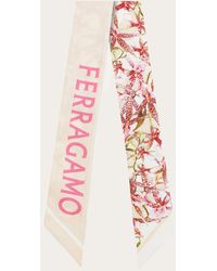 Ferragamo - Floral Bloom Print Silk Mini Bandeau - Lyst