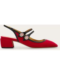 Ferragamo - Mujer Slingbacks Con Cristales Rosa Talla .5 - Lyst