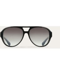 Ferragamo - Aviator Frame Sunglasses - Lyst
