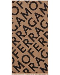 Ferragamo - Double Scarf With Lettering - Lyst