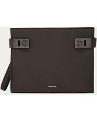 Ferragamo - Pouch With Hug Buckle - Lyst
