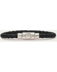 Ferragamo - Braided Leather Bracelet (20Cm) - Lyst