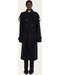Ferragamo - Double Breasted Oversize Coat - Lyst