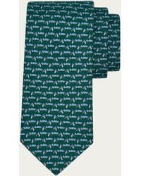 Ferragamo - Race Print Silk Tie - Lyst
