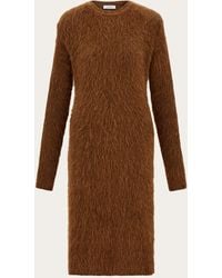 Ferragamo - Knitted Crew Neck Dress - Lyst