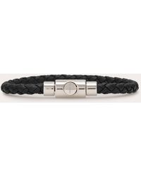 Ferragamo - Braided Leather Bracelet (20Cm) - Lyst