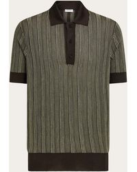 Ferragamo - Hombre Polo De Manga Corta Marrón - Lyst
