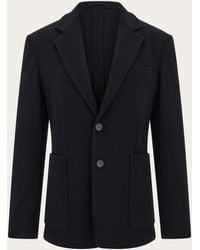 Ferragamo - Single Breasted Jersey Blazer - Lyst