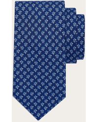 Ferragamo - Hommes Cravate En Soie Imprimé Abeilles Bleu - Lyst