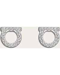 Ferragamo - Gancini Crystals Earrings (S) - Lyst
