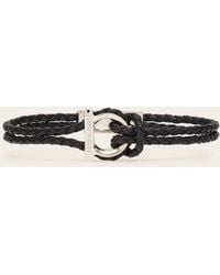 Ferragamo - Hommes Bracelet Gancini (L) Noir - Lyst