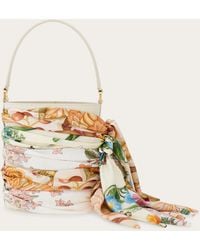 Ferragamo - Mini Bucket Bag With Foulard - Lyst
