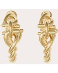 Ferragamo - Twisted Chain Gancini Hoop Earrings (S) - Lyst