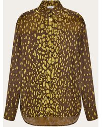 Ferragamo - Devoré Georgette Shirt - Lyst