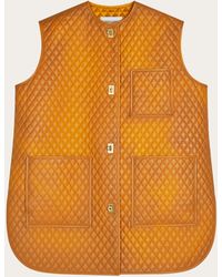 Ferragamo - Quilted Nappa Gilet - Lyst