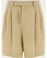 Ferragamo - Linen Bermuda Short - Lyst