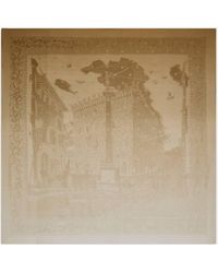 Ferragamo - Silk Jacquard Scarf With Palazzo Motif - Lyst