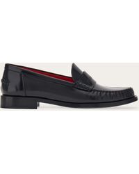Ferragamo - Moccasin with logo and contrasting interior - Lyst