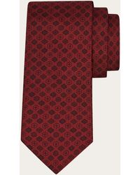 Ferragamo - Micro Pattern Silk Tie - Lyst