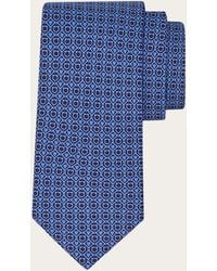 Ferragamo - Gancini And Hearts Print Silk Tie - Lyst