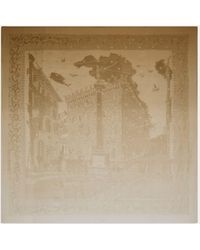 Ferragamo - Silk Jacquard Scarf With Palazzo Motif - Lyst