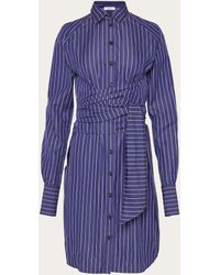 Ferragamo - Pinstripe Shirt Dress - Lyst