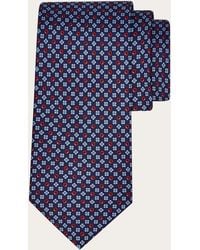 Ferragamo - Gancini Flower Print Silk Tie - Lyst