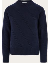 Ferragamo - Crew Neck Wool Sweater - Lyst