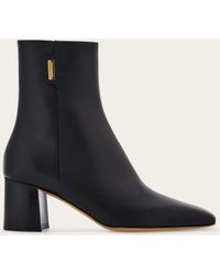 Ferragamo - Ankle Boot With Golden Tab - Lyst