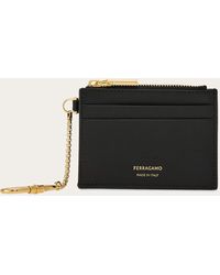 Ferragamo - Porte-Carte Noir À Porteclé - Lyst