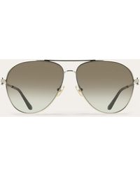Ferragamo - Aviator Frame Sunglasses - Lyst