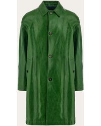 Ferragamo - Hommes Manteau À Simple Boutonnage En Nappa Vert - Lyst
