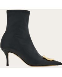 Ferragamo - Pointed Ankle Boot With Maxi Gancini Buckle - Lyst