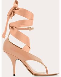 Ferragamo - Heeled Sandal With Ribbon .5 - Lyst