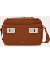 Ferragamo - East-West Crossbody Bag With Hug Buckle - Lyst