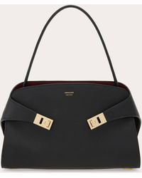 Ferragamo - Damen Zweifarbige Schultertasche Hug Soft (M) - Lyst