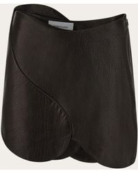 Ferragamo - Leather Mini Skirt - Lyst