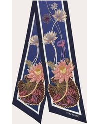 Ferragamo - Water Lilies Print Silk Bandeau - Lyst