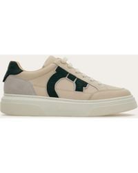 Ferragamo - Hommes Sneaker Basse Avec Gancini Blanc Taille - Lyst