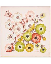 Ferragamo - Anemone Print Silk Scarf - Lyst