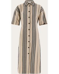 Ferragamo - Striped Shirt Dress - Lyst